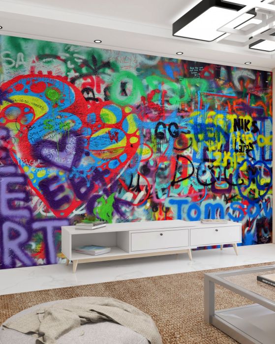 Fototapeta napisy graffiti na ścianie