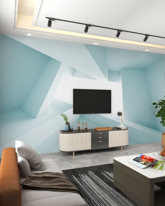 Fototapeta abstrakcyjne kształty geometryczne w oddali