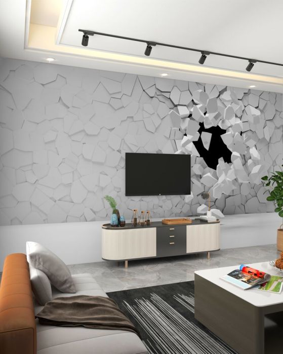 Fototapeta zepsuty szary kamienny mur