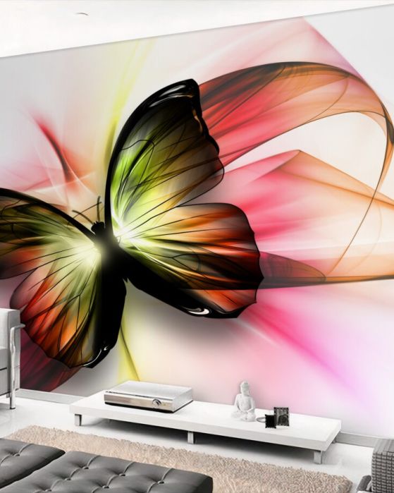 Fototapeta abstrakcyjny motyl w ciemnych kolorach motyl