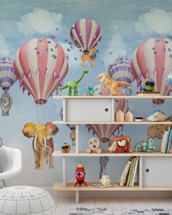 Fototapeta Zwierzęta związane z balonami