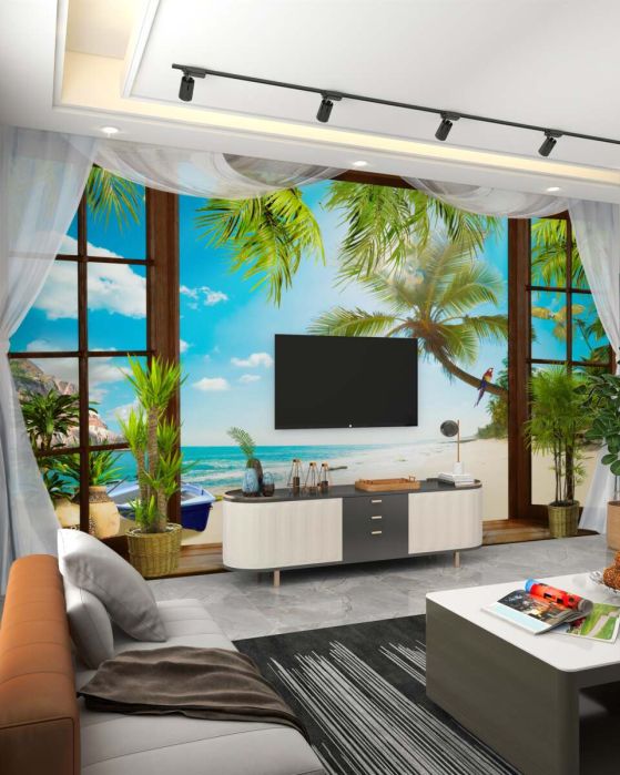 Fototapeta wyjście z domu na piaszczystą plażę