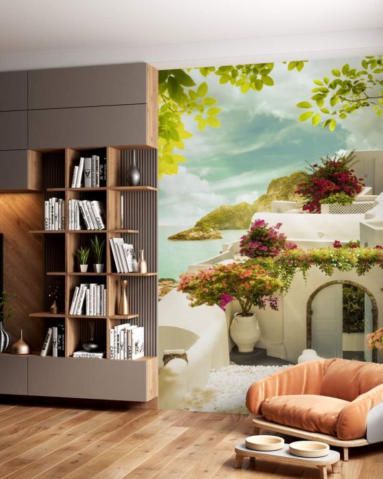 Fototapeta biała grecka architektura