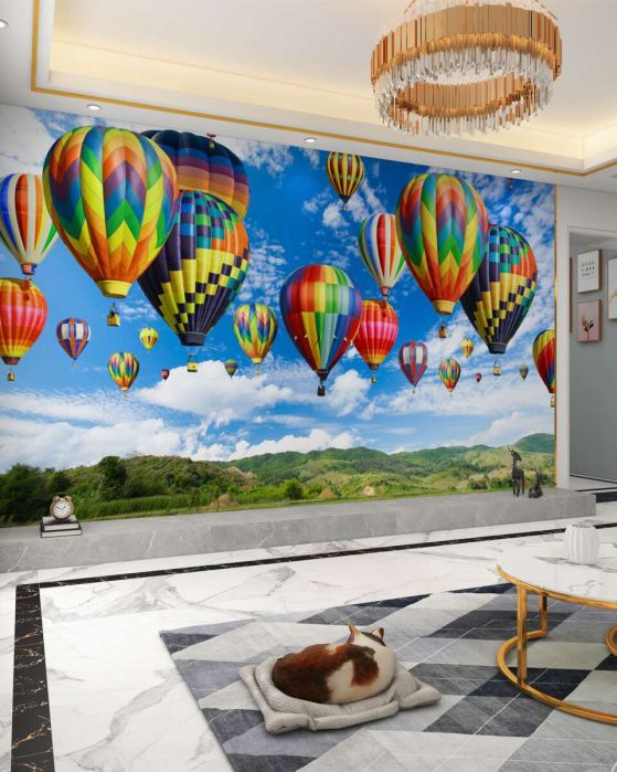 Fototapeta parada kolorowych balonów