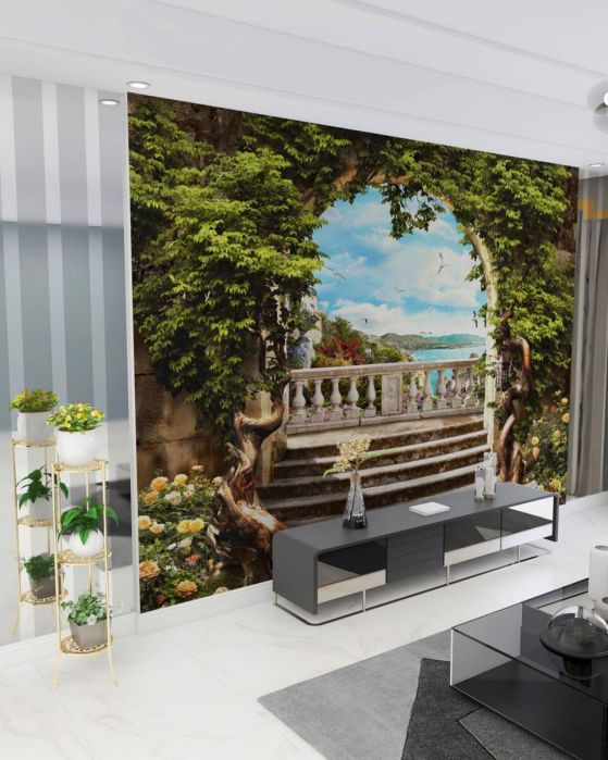 Fototapeta schody prowadzące na balkon