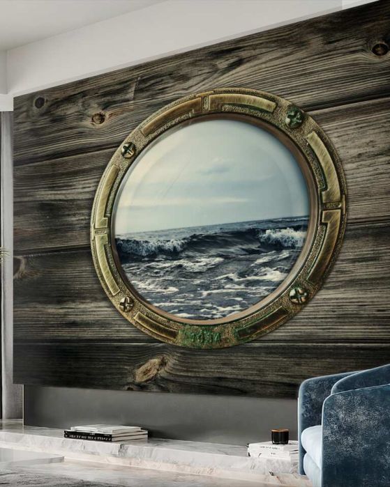 Fototapeta widok na ocean z okna kabiny