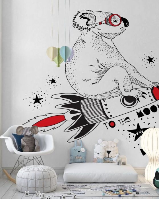 Fototapeta Koala na rakiecie