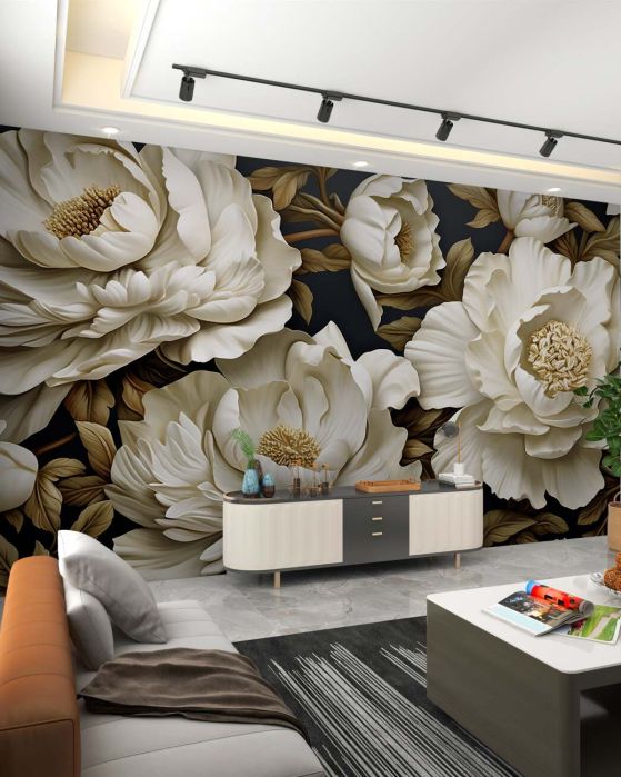 Fototapeta Białe pąki z Water Lily