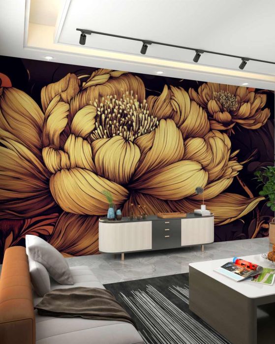 Fototapeta Teksturowany kwitnący aster