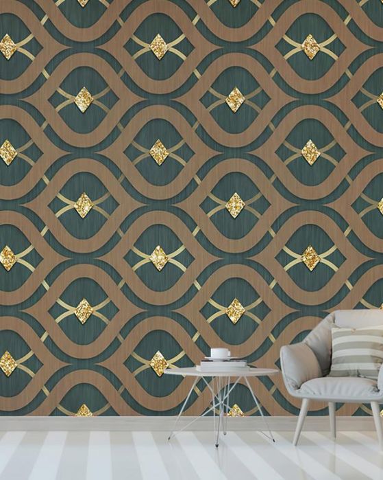 Fototapeta geometryczna turkusowa