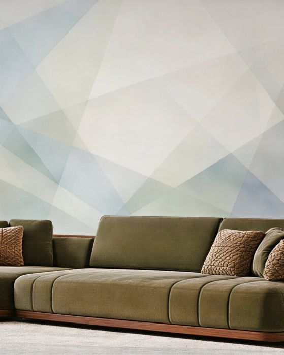 Fototapeta pastelowa geometria w subtelnych przenikaniach