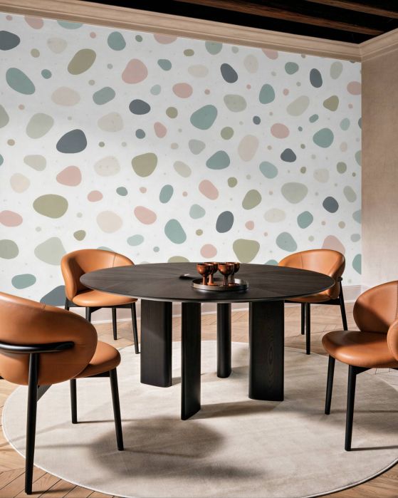 Fototapeta pastelowe terrazzo organiczne