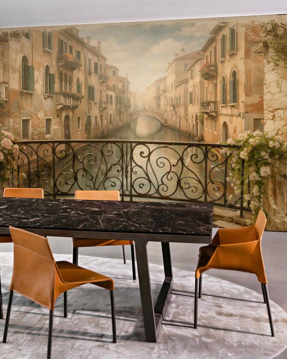 Fototapeta romantyczny balkon nad weneckim kanałem