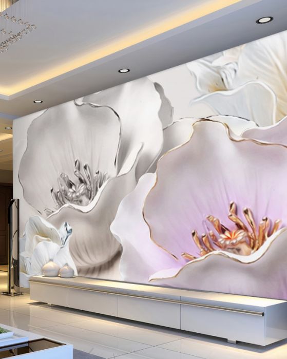 Fototapeta śnieżnobiałe porcelanowe kwiaty
