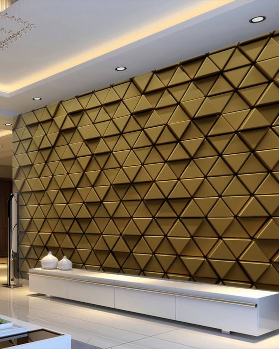 Fototapeta Golden Triangles 3d