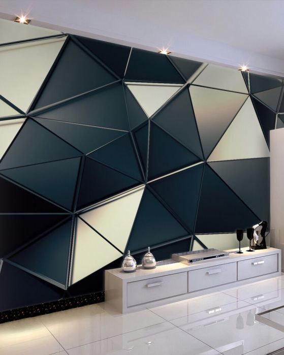 Fototapeta Mirror Triangles 3d