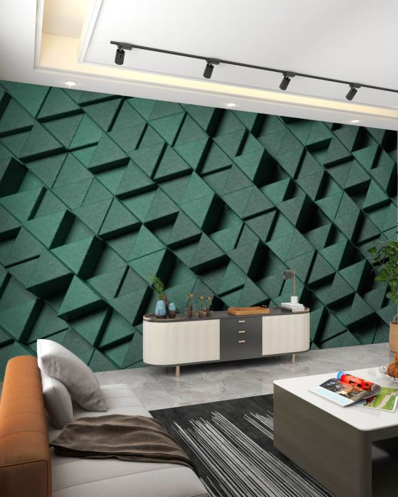 Fototapeta Lekkie matowe trójkąty 3D