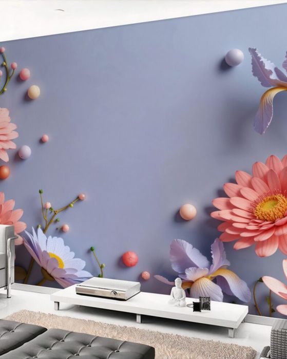 Fototapeta Herberes różowy objętość 3D