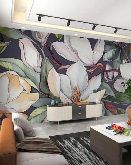 Fototapeta Młoda Magnolia jest biała