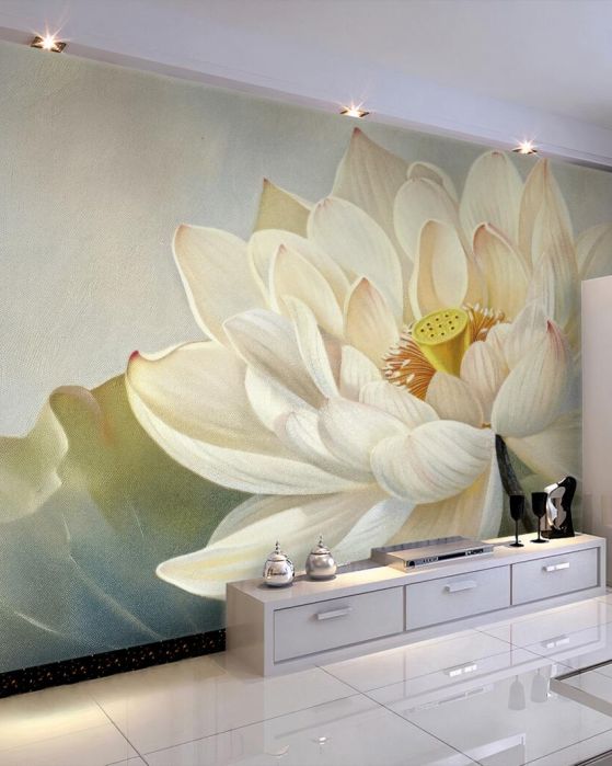 Fototapeta Big Flower White Lotus