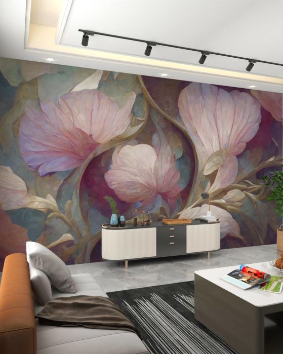 Fototapeta Magnolia na gałęzi akwareli
