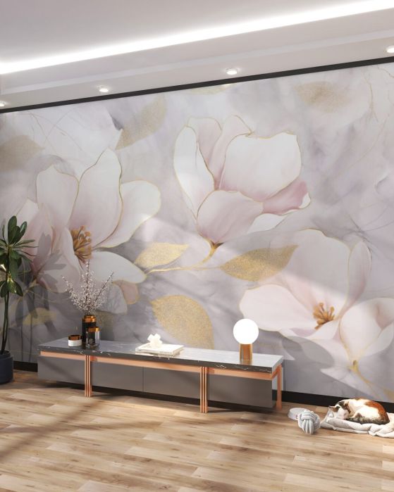 Fototapeta Białe smukłe magnolias