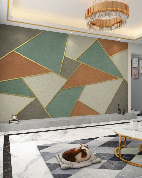 Fototapeta Turquoise Marble ze złotą sekcją