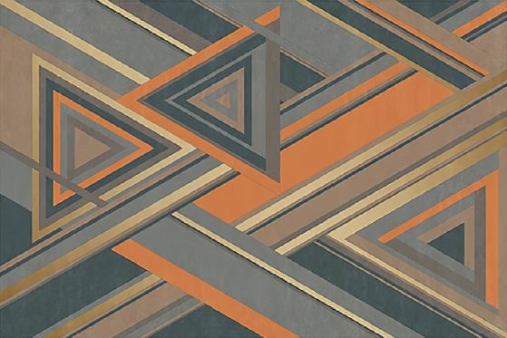 Fototapeta geometryczna szara pomarańczowa
