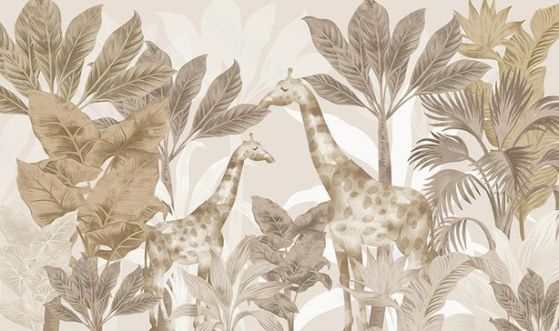 Fototapeta girafa liście