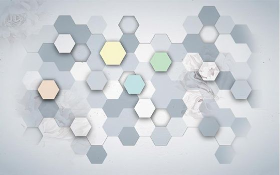 Fototapeta geometryczna niebieska