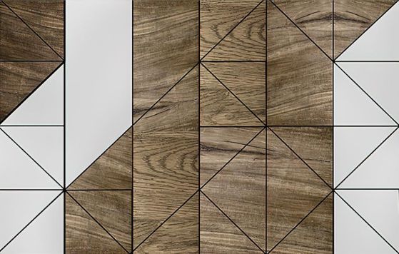 Fototapeta geometryczna drewniana