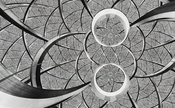 Fototapeta geometryczna czarno-biała