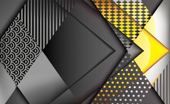 Fototapeta geometryczna czarno-szara