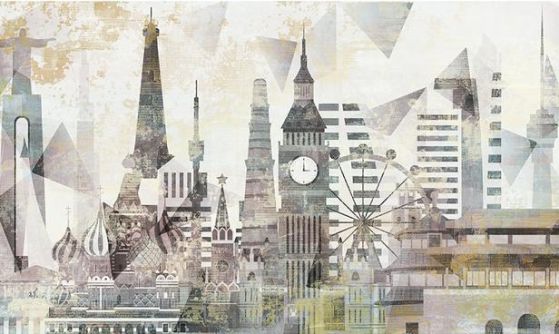 Fototapeta geometria miasto kolorowe