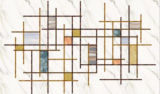 Fototapeta geometryczna brązowo pomarańczowa