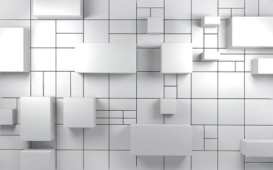 Fototapeta geometryczna biała