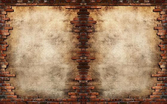 Fototapeta fragmenty cegły przetarte.