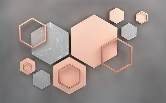 Fototapeta geometryczne różowe