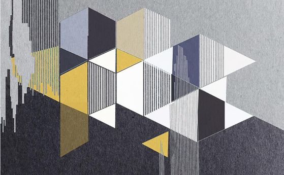 Fototapeta geometryczna szara czarna