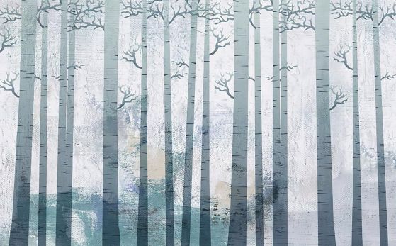 Fototapeta las akwarelowy