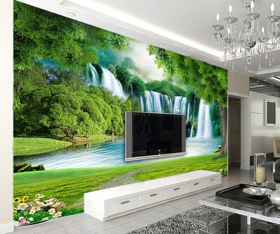 Fototapeta wodospady zielone