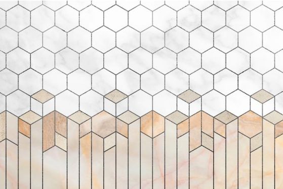 Fototapeta geometryczna marmurowa beżowa
