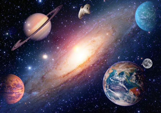 Fototapeta Ziemia i inne planety w galaktyce