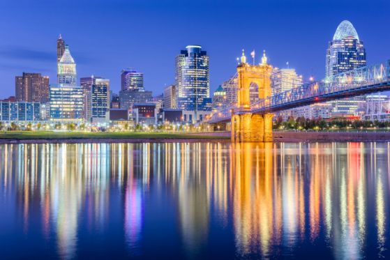 Fototapeta nocne miasto Cincinnati