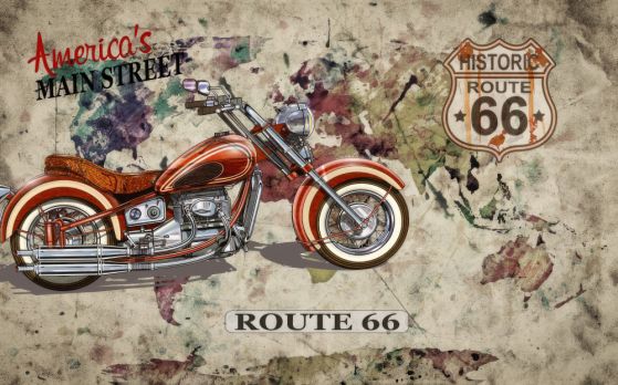 Fototapeta stylowy amerykański motocykl