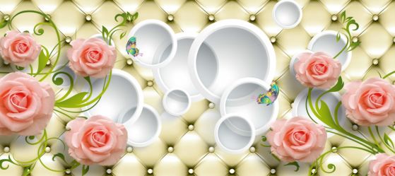 Fototapeta różowa róża z pięknymi pąkami