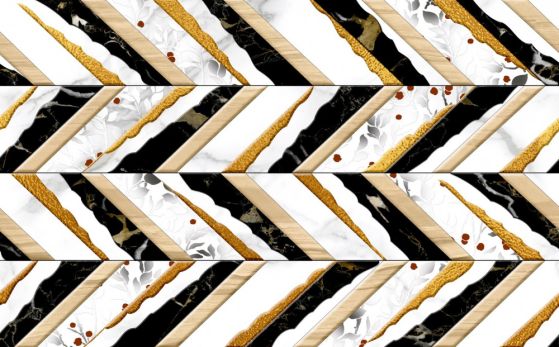 Fototapeta wielokolorowe zygzakowate linie w lustrzanym odbiciu