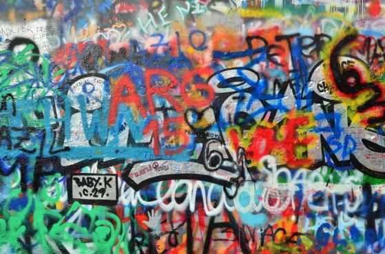 Fototapeta ściana pomalowana graffiti