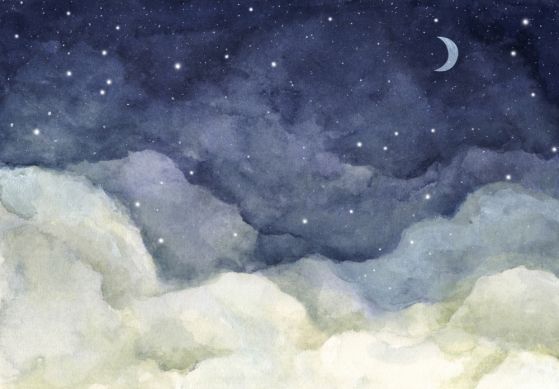 Fototapeta rozgwieżdżone nocne niebo