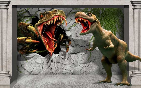 Fototapeta Agresywne dinozaury